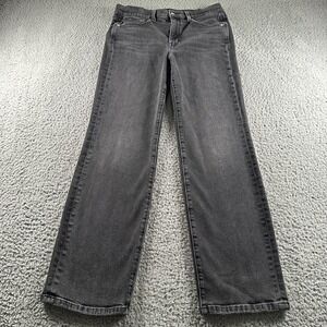 AYR The LaLa Straight Jeans Womens 31 Gray High Rise Charcoal Stretch Denim USA